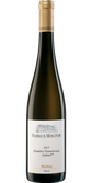 Eine elegante Flasche Riesling aus dem Jahr 2015, etikettiert mit 'Graacher Himmelreich Auslese' von Markus Molitor.
