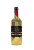 Die Flasche strahlt Luxus aus, mit einer Kombination aus goldenen und schwarzen Elementen, die den Wein stilvoll hervorheben.