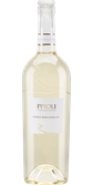 Eine elegante Flasche Weißwein mit dem Etikett 'Pipoli Vigneti del Vulture', die in einem hellen, neutralen Hintergrund steht.