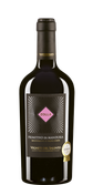 Eine elegante Flasche Zolla Primitivo di Manduria mit einem auffälligen Etikett und goldener Auszeichnung für Qualität.