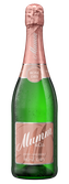 Eine Flasche Mumm Rosé Dry Sekt mit einem eleganten, rosafarbenen Korken und sprudelndem Inhalt, perfekt für festliche Anlässe.