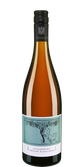 Eine Flasche Grauer Burgunder mit einem eleganten Etikett, das eine stilisierte Traube und einen Fuchs zeigt.