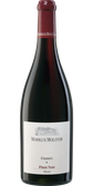 Die Flasche hat ein klassisches Etikett mit der Aufschrift 'Einstern' und dem Weinnamen 'Pinot Noir'.