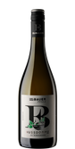 Die Flasche zeigt ein modernes Design mit einem großen, schwarzen 'B' und einem kunstvollen Motiv von Nussdorf auf dem Etikett.