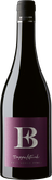 Eine hochwertige Weinflasche mit einem violetten Etikett, das von einem großen silbernen „B“ geprägt wird. Darunter stehen der Name „Doppelstück“ und das Weingut „Emil Bauer Pfalz“, während der schwarze Flaschenhals zusätzlich den Schriftzug „Emil Bauer“ trägt.
