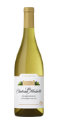Eine Flasche Chardonnay von Chateau Ste. Michelle, elegant gestaltet mit einem goldenen Kapsel und einem detaillierten Etikett.