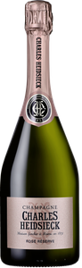 Ein hochwertiger Champagner von Charles Heidsieck, präsentiert in einer ansprechenden Flasche mit einem roséfarbenen Korken und Etikett.