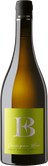 Die Flasche zeigt ein minimalistisches, modernes Etikett in leuchtendem Gelbgrün mit einem großen silbernen Buchstaben „B“ als zentrales Gestaltungselement. Darunter stehen der Schriftzug „Sauvignon Blanc“ sowie „Emil Bauer Pfalz“, während am Flaschenhals zusätzlich der Name „Emil Bauer“ zu sehen ist.