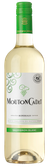 Eine Flasche Mouton Cadet Sauvignon Blanc mit einem grünen Korken und einem eleganten Etikett, das Weinliebhaber anspricht.