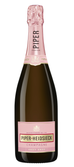 Ein hochwertiger Rosé-Champagner von Piper-Heidsieck, präsentiert in einer schlanken Flasche mit einem eleganten, goldenen Schriftzug.