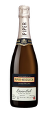 Ein hochwertiger Champagner von Piper-Heidsieck, dessen Flasche mit einem klassischen Design und einem glänzenden Korken versehen ist.
