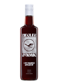 Die Flasche zeigt den Ziegler Avionic Aperitif, gekennzeichnet durch die Lufthansa-Logo und fruchtige Geschmacksrichtungen.
