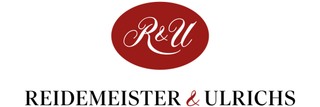 Das Design präsentiert das Logo 'R&U' in einer geschwungenen Schrift, umrahmt von einem roten Oval und dem Schriftzug Reidemeister & Ulrichs.