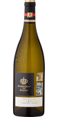 Die Flasche Staufenberg Chardonnay zeigt ein ansprechendes Design mit goldenen und schwarzen Elementen, die luxuriös wirken.