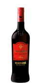 Ein hochwertiger Sherry in einer markanten Flasche, die mit dem Schriftzug 'Fino' und dem Osborne-Logo verziert ist.