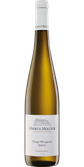 Die Flasche Riesling Spätlese von Markus Molitor hebt sich durch ihr schlichtes Design und die feine Schrift auf dem Etikett hervor.