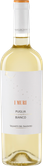 Die Flasche 'I MURI' aus Puglia strahlt Eleganz aus, mit einem hellen Wein und einem minimalistischen, modernen Etikett.