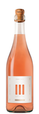 Eine Flasche alkoholfreier Rosé-Sekt aus Pinot Noir mit einem eleganten Etikett und einem Korken, der mit 'Cheers' beschriftet ist.