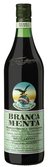 Die Flasche zeigt ein kunstvolles Etikett mit dem Schriftzug 'BRANCA MENTA' und einem Adler, der über eine grüne Landschaft fliegt.