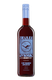 Eine Flasche alkoholfreier Aperitif mit rotem Inhalt und blauer Kappe, beschriftet mit 'Ziegler Avionic Zero'.