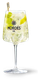 Ein elegantes Glas mit Nordés Gin, gefüllt mit Eis und frischen Limettenscheiben, strahlt Erfrischung und Genuss aus.
